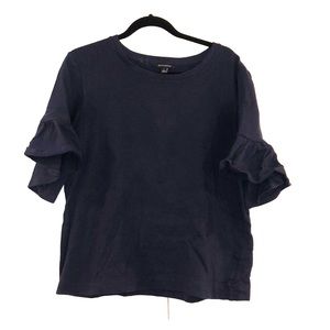 Navy short sleeve fun sleeves top